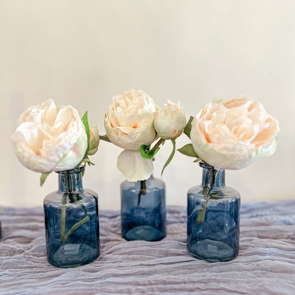 Blue Bottle Vases (Set of 3) - Wedding Vases