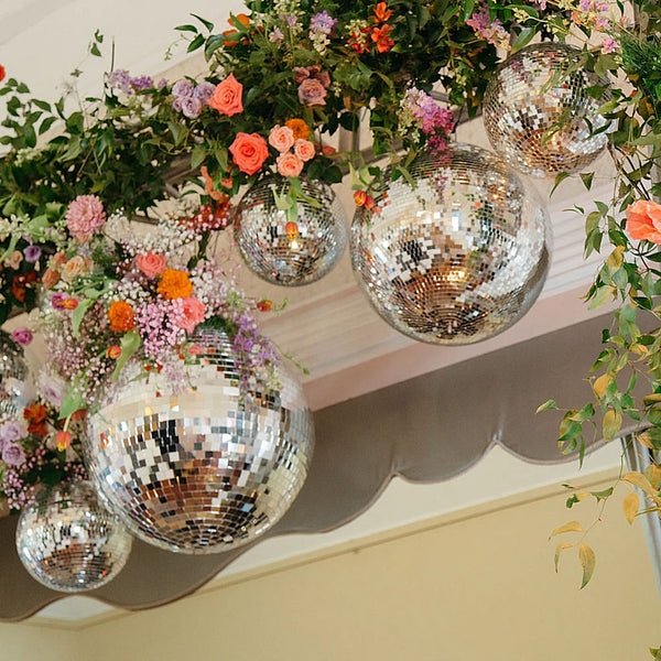 Silver Mirror Disco Ball Hanging Decoration (20cm/30cm)