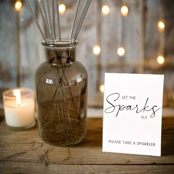 Wedding Sparklers Display Jar 20cm Smoky Grey Glass