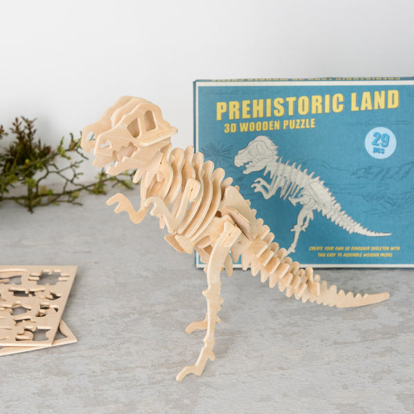 3D Wooden Dinosaur Puzzle - Stocking Filler